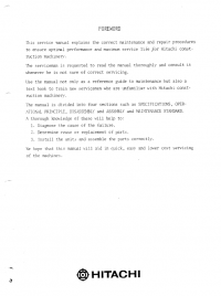 repair manual Hitachi UH083 Excavator Service Manual PDF