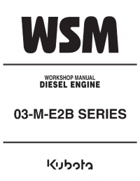 repair manual Kubota 03-M-E2B Series Diesel Engine Workshop Manual PDF 9Y011-02815