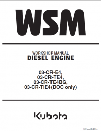 repair manual Kubota 03-CR-E4 Series Diesel Engines Workshop Manual PDF 9Y111-07825