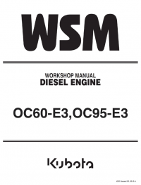 repair manual Kubota OC60-E3, OC95-E3 Diesel Engine Workshop Manual PDF 9Y111-00691