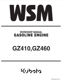 repair manual Kubota GZ410, GZ460 Gasoline Engines Workshop Manual PDF 9Y011-02191