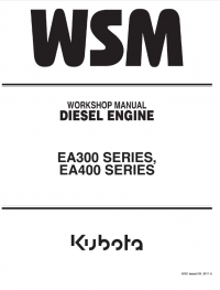 repair manual Kubota EA300, EA400 Series Diesel Engine Workshop Manual PDF 9Y011-02612
