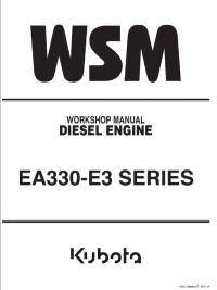 repair manual Kubota EA330-E3 Series Diesel Engines Workshop Manual PDF 9Y111-00682