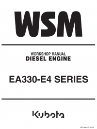 repair manual Kubota EA330-E4 Series Diesel Engines Workshop Manual PDF 9Y111-10181