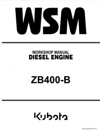 repair manual Kubota ZB400-B Diesel Engine Workshop Manual PDF 9Y011-02630