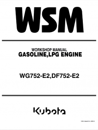 repair manual Kubota WG752-E2, DF752-E2 Gasoline, LPG Engines Workshop Manual PDF 9Y011-02101
