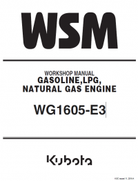 repair manual Kubota WG1605-E3 Gasoline, LPG, Natural Gas Engines Workshop Manual PDF 9Y111-06613