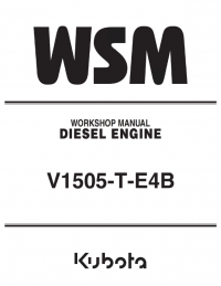 repair manual Kubota V1505-T-E4B Diesel Engine Workshop Manual PDF 9Y111-07862