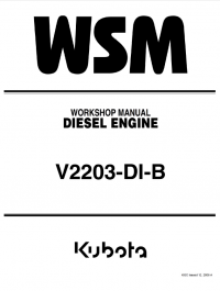 repair manual Kubota V2203-DI-B Diesel Engine Workshop Manual PDF 9Y011-01082