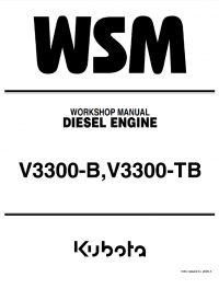 repair manual Kubota V3300-B, V3300-TB Diesel Engines Workshop Manual PDF 9Y011-02295