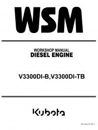 repair manual Kubota V3300DI-B, V3300DI-TB Diesel Engines Workshop Manual PDF 9Y011-02264