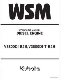 repair manual Kubota V3800DI-E2B, V3800DI-T-E2B Diesel Engines Workshop Manual PDF 9Y011-02704