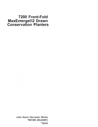 repair manual John Deere 7200 Front-Fold MaxEmerge2 Drawn Conservation Planters TM1366 Technical Manual PDF