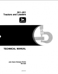 repair manual John Deere JD301-JD401 Tractors & Loaders TM1034 Technical Manual PDF