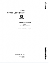 repair manual John Deere 1380 Mower-Conditioner TM1204 Technical Manual PDF