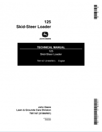 repair manual John Deere 125 Skid-Steer Loader TM1167 Technical Manual PDF