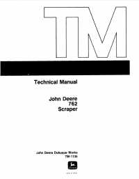 repair manual John Deere 762 Scraper TM1135 Technical Manual PDF
