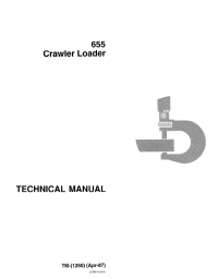 repair manual John Deere 655 Crawler Loader TM1250 Technical Manual PDF