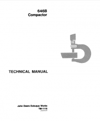 repair manual John Deere 646B Compactor TM1116 Technical Manual PDF