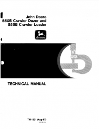 repair manual John Deere 550B Crawler Dozer, 555B Crawler Loader TM1331 Technical Manual PDF