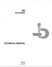 repair manual John Deere 595 Excavator TM1375 Technical Manual PDF