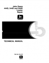 repair manual John Deere 444D, 544D, 644D Loader Repair TM1341 Technical Manual PDF