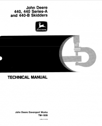 repair manual John Deere JD440, JD440 Series-A, JD440-B Skidders TM1009 Technical Manual PDF