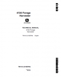 repair manual John Deere 4720 Forage Harvester TM1312 Technical Manual PDF