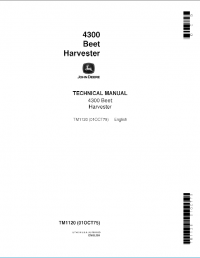 repair manual John Deere 4300 Beet Harvester TM1120 Technical Manual PDF