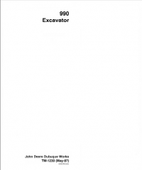 repair manual John Deere 990 Excavator TM1230 Technical Manual PDF