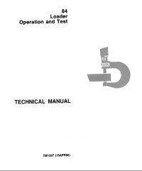 repair manual John Deere 84 Loader Operation and Test TM1397 Technical Manual PDF