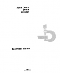 repair manual John Deere 860-B Scraper TM1171 Technical Manual PDF