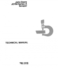 repair manual John Deere JD760 Series-A Scraper TM1018 Technical Manual PDF