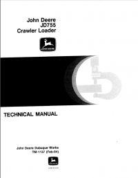 repair manual John Deere JD755 Crawler Loader TM1137 Technical Manual PDF