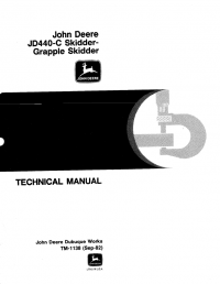 repair manual John Deere JD440-C Skidder - Grapple Skidder TM1138 Technical Manual PDF