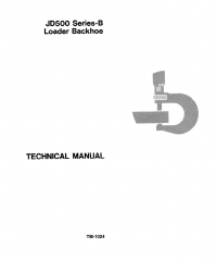 repair manual John Deere JD500 Series-B Loader Backhoe TM1024 Technical Manual PDF