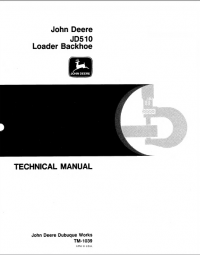 repair manual John Deere JD510 Loader Backhoe TM1039 Technical Manual PDF