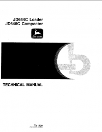 repair manual John Deere JD644C Loader, JD646C Compactor TM1229 Technical Manual PDF