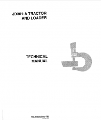 repair manual John Deere JD301-A Tractor and Loader TM1088 Technical Manual PDF