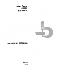 repair manual John Deere JD890 Excavator TM1163 Technical Manual PDF