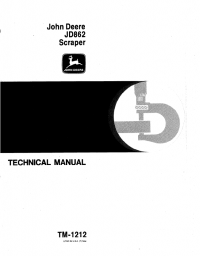 repair manual John Deere JD862 Scraper TM1212 Technical Manual PDF