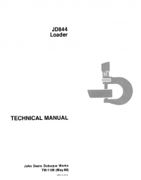 repair manual John Deere JD844 Loader TM1189 Technical Manual PDF
