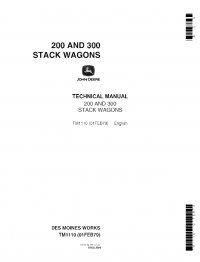repair manual John Deere 200, 300 Stack Wagons TM1110 Technical Manual PDF