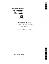 repair manual John Deere 5440 & 5460 Self-Propelled Harvesters TM1177 Technical Manual PDF