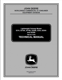 repair manual John Deere 3215, 3215A, 3215B, 3225B, 3235, 3235A, 3235B Lightweight Fairway Mower TM1534 PDF Manual