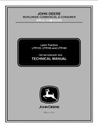 repair manual John Deere LTR155, LTR166, LTR180 Lawn Tractors TM1768 Technical Manual PDF