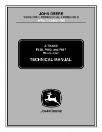 repair manual John Deere F620, F680, F687 Z-Trak TM1678 Technical Manual PDF