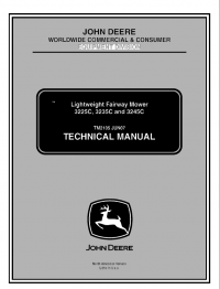 repair manual John Deere 3225C, 3235C, 3245C Lightweight Fairway Mower TM2105 Technical Manual PDF