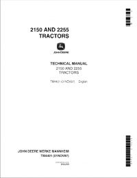 repair manual John Deere 2150, 2255 Tractors TM4401 Technical Manual PDF