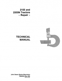 repair manual John Deere 2155, 2355N Tractors Repair TM4435 Technical Manual PDF